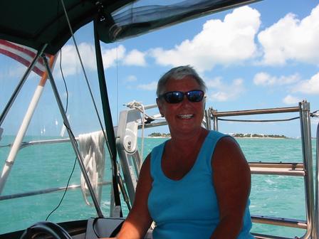 Pixie at the helm 